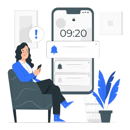 LINE notification system showing appointment reminders, no-show prevention, and automated rebooking messages for customer retention